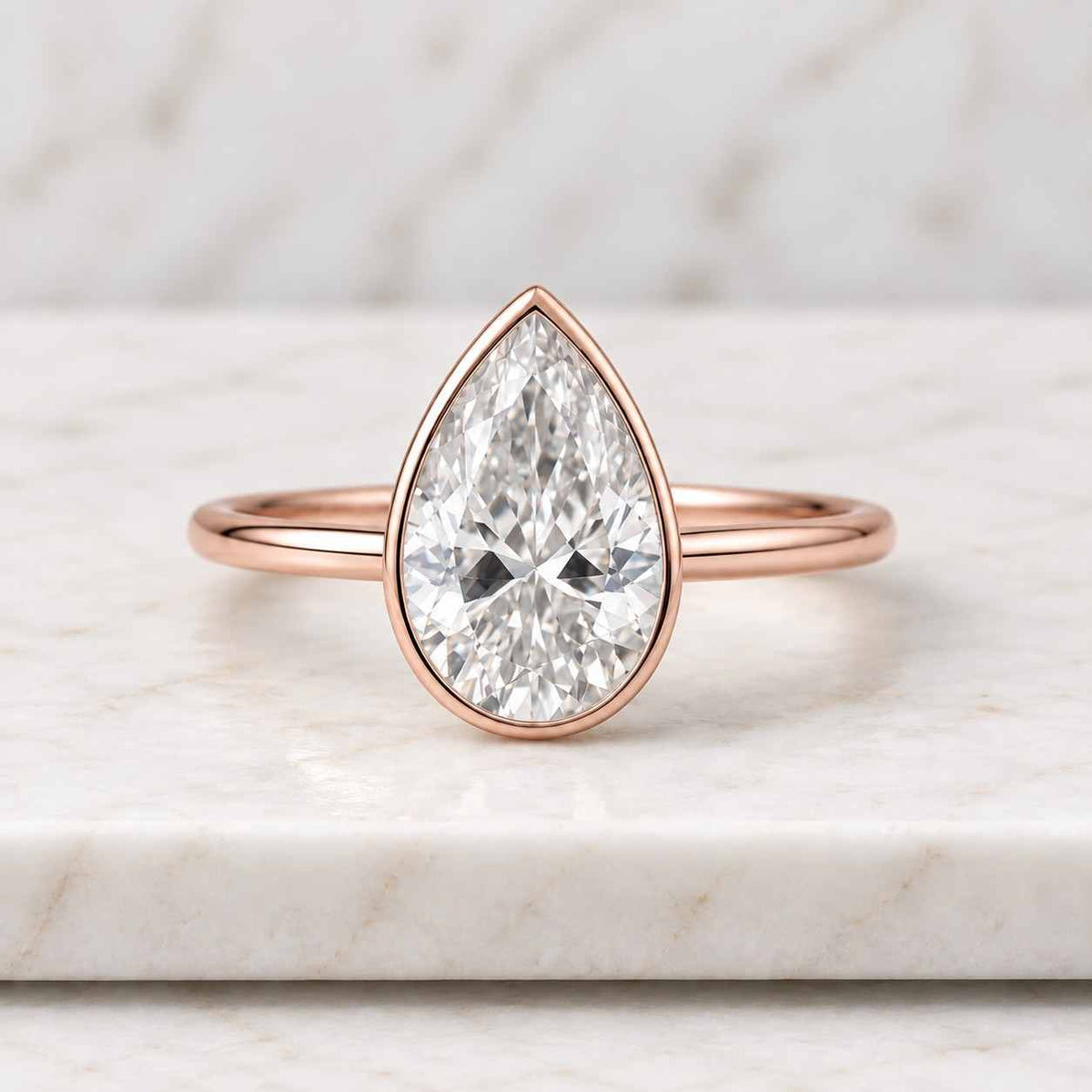 Pear Cut Engagement Ring, E, VVS2 IGI Certified Solitaire Diamond Ring, Unique Split Shank Bridal Ring, Anniversary Ring, Perfect gift
