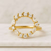 Open Circle Marquise And Round Cut Lab-Grown Diamond Ring