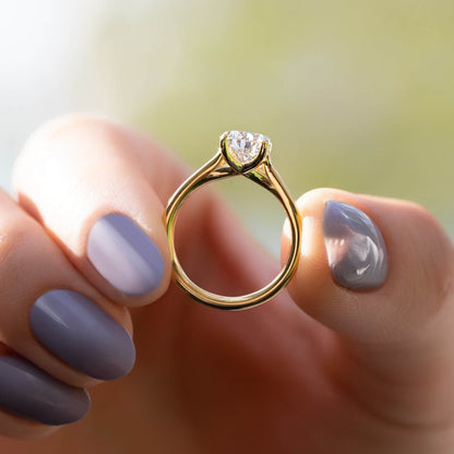 Pear Cut Handmade Band 14k Solid Gold Jewelry