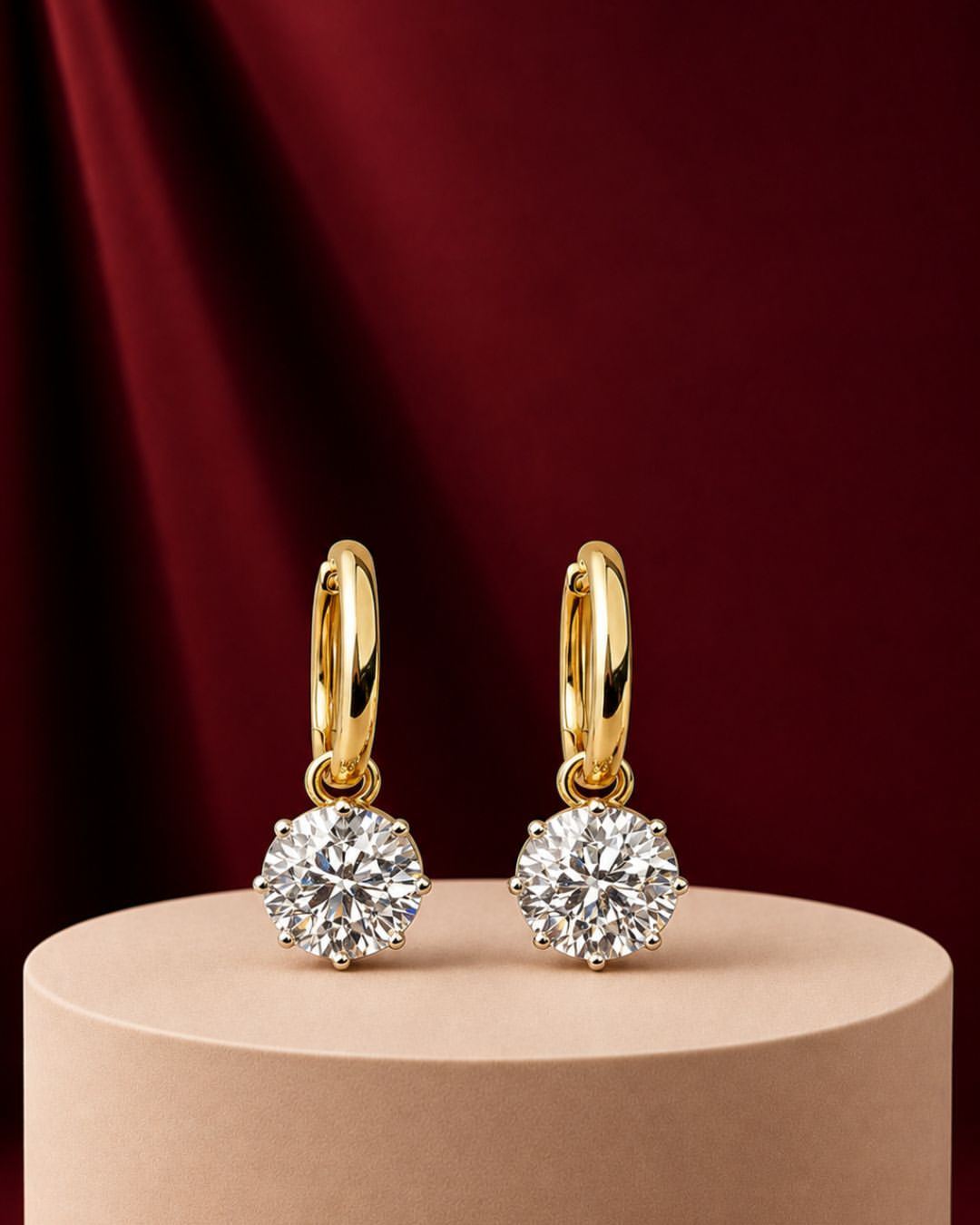 lab grown diamond earrings | solid gold studs, hoops & drops