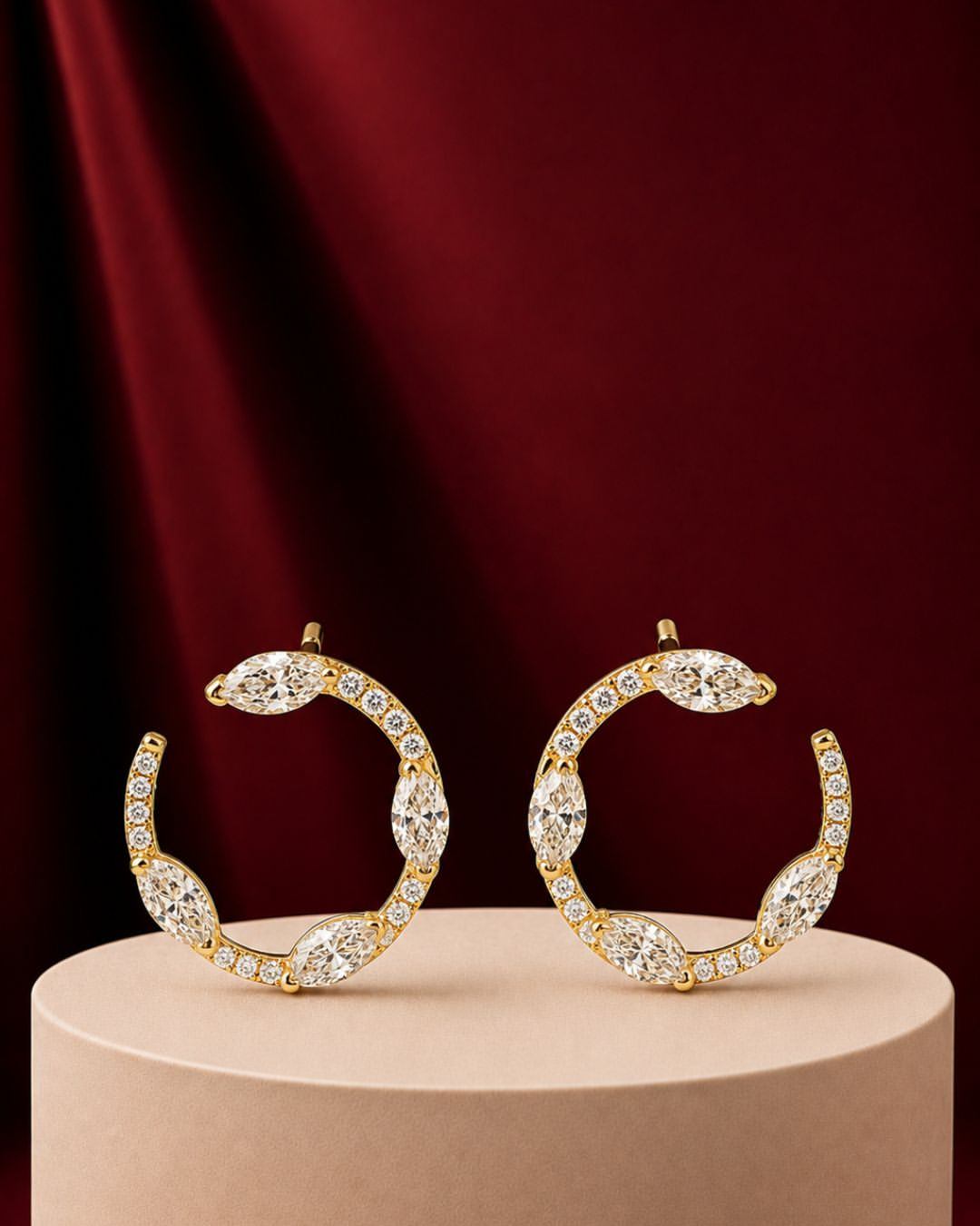 lab grown diamond earrings | solid gold studs, hoops & drops