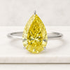 Yellow Pear Lab Grown Diamond Solitaire Ring