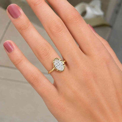Pear Cut Lab Grown Diamond Engagement Ring, Bezel Set Solitaire Teardrop Ring, Anniversary Gifts