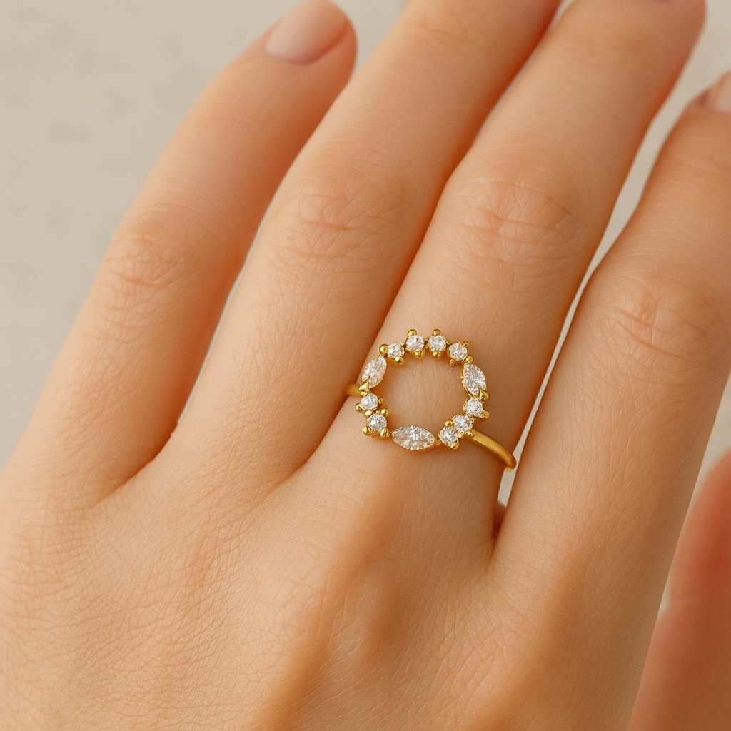 Pear Cut Moissanite Engagement Ring Anniversary Gift Pear Cut Halo Promise Ring White Gold Pave Setting Promise Ring For Her