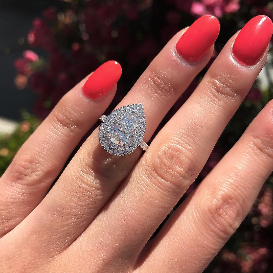 Pear Cut Ring For Mum, Promise Ring 