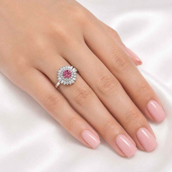 Pear Cut  VVS2 IGI Certified Lab Diamond Ring, Six Prong Engagement Ring