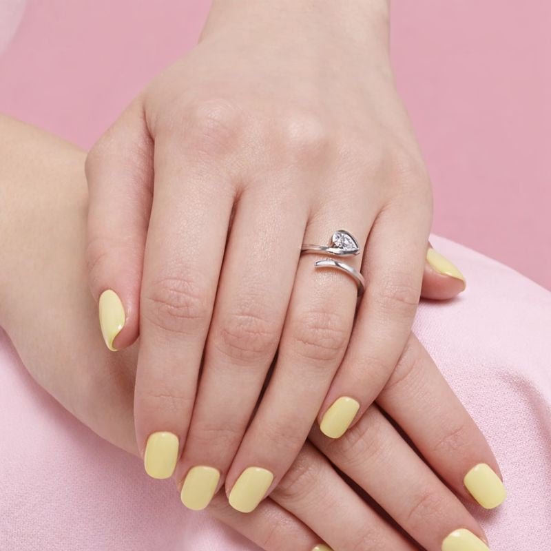 Pear Diamond Engagement Ring Genuine Lab Grown Diamond Ring Hidden Halo Anniversary Ring