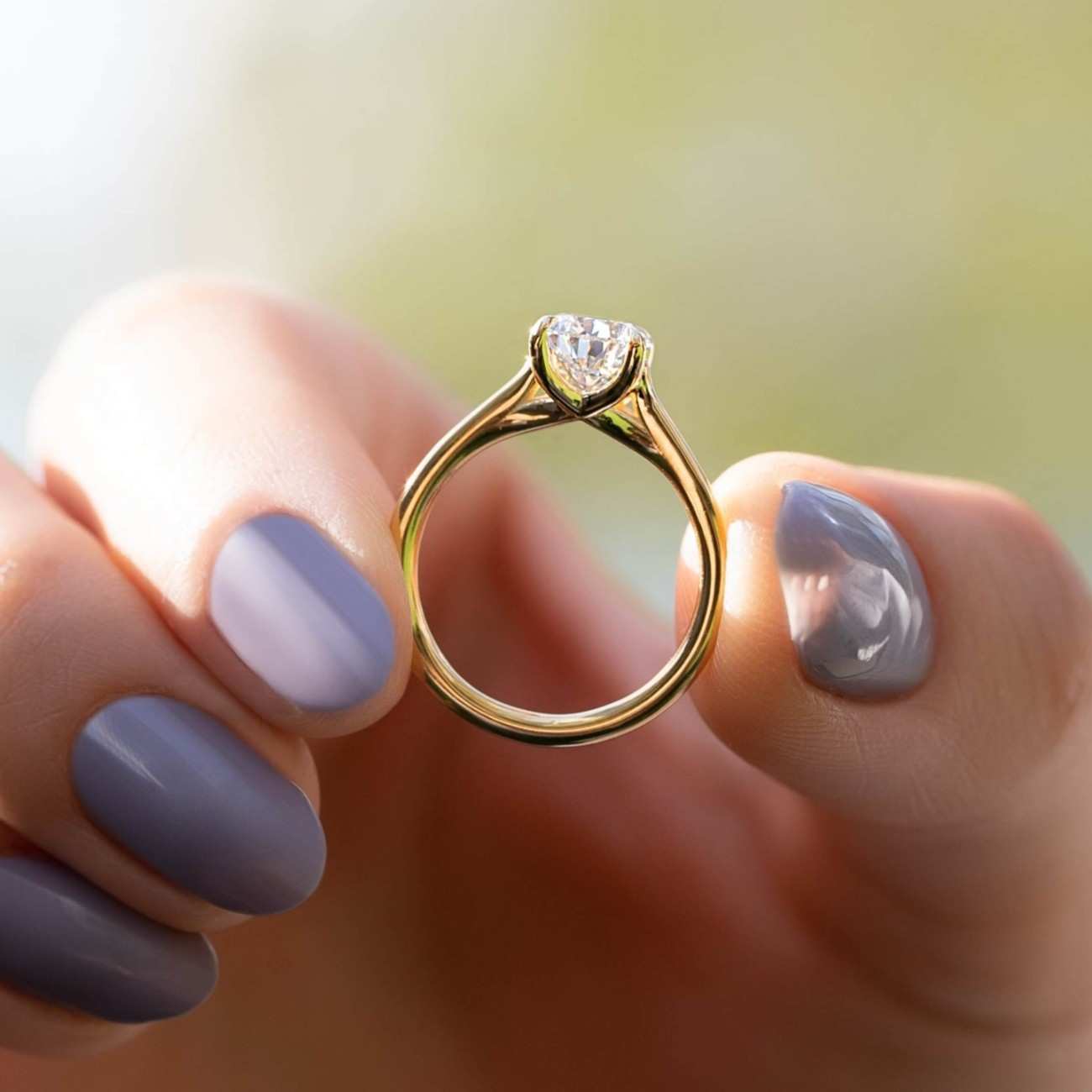 Pear Engagement Ring Lab Diamond Anniversary Ring 10K 14K 18K Solid Gold Rings