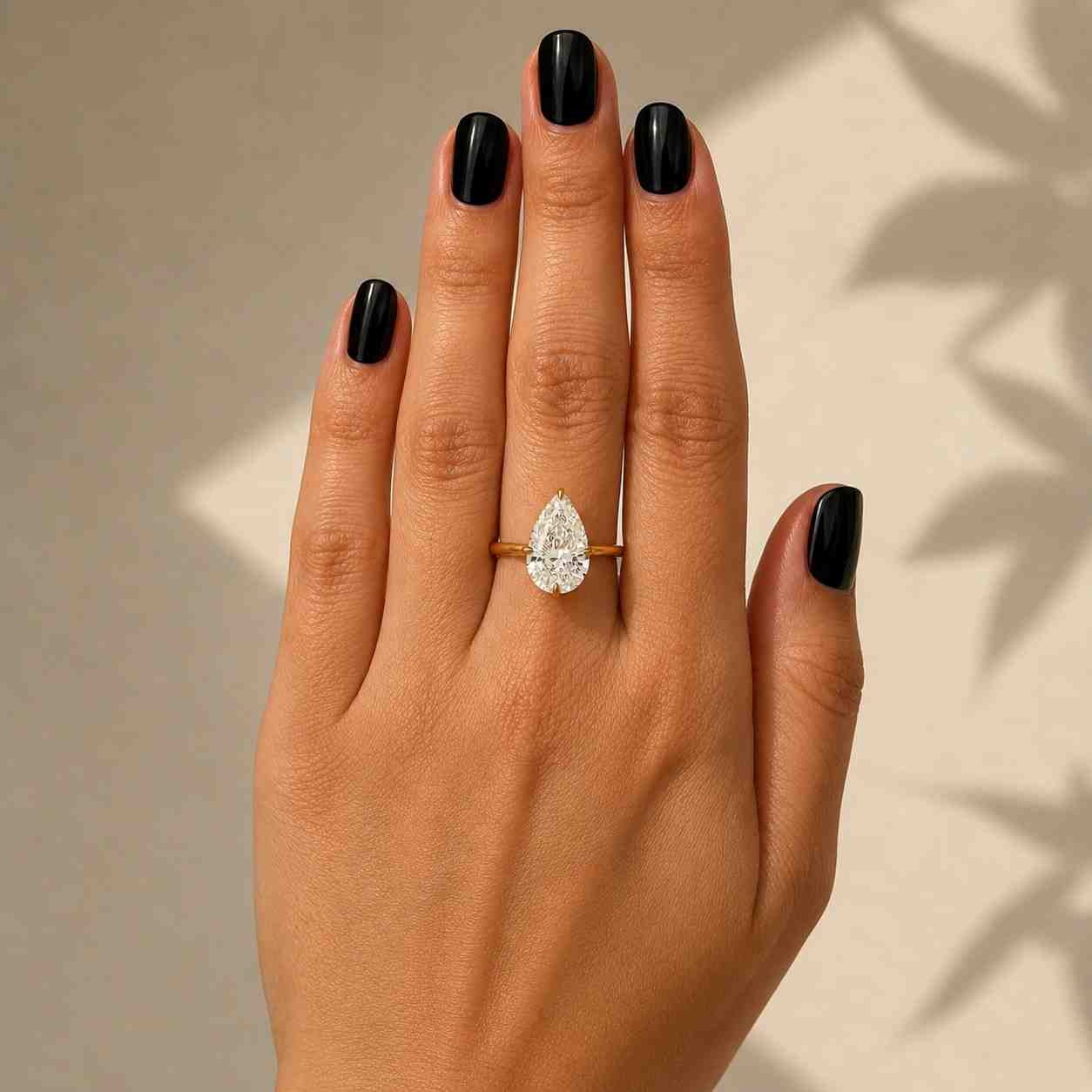 pear diamond promise ring solitaire pear engagement ring for her birthday ring for wife simple lab create diamond ring dainty diamond ring