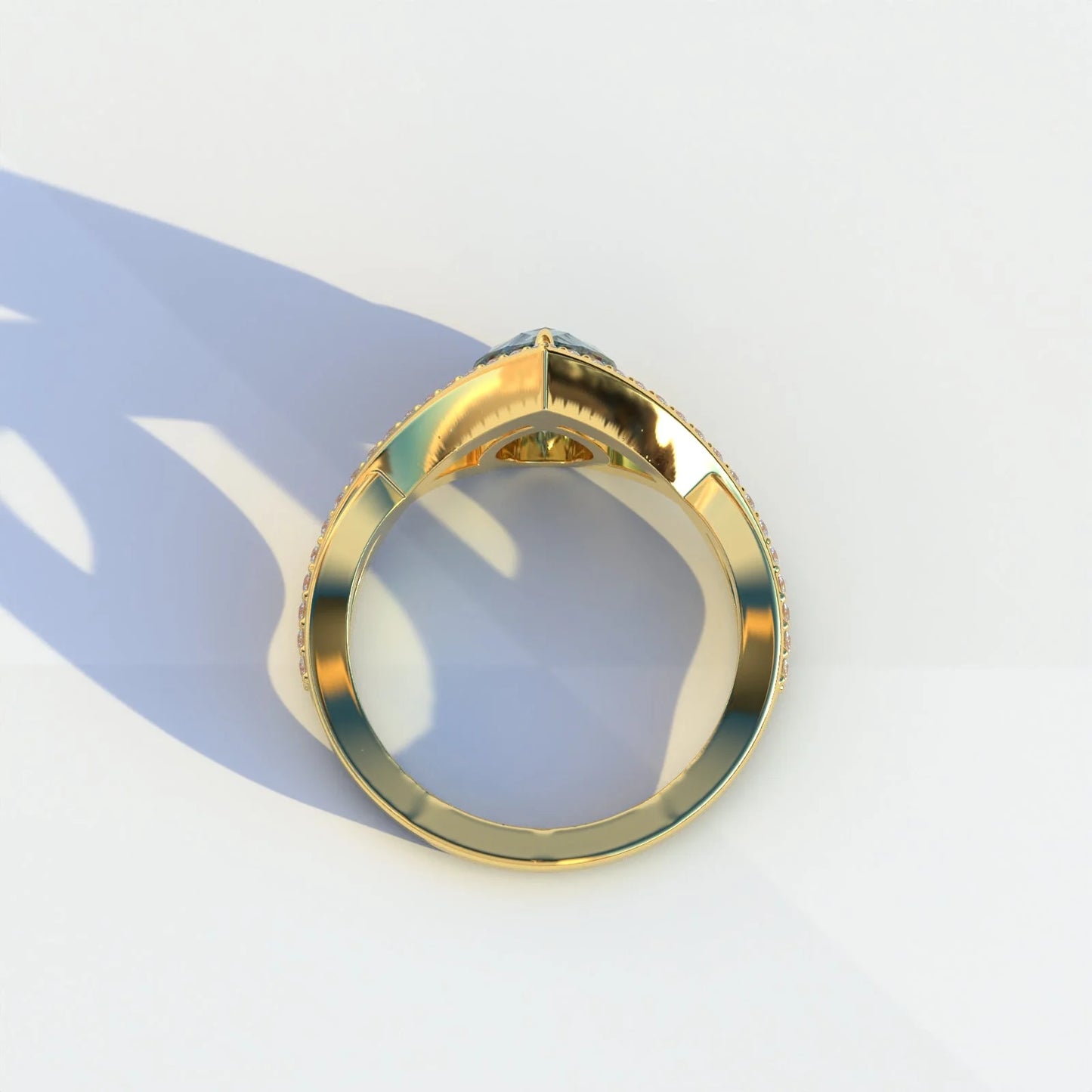 pear infinity gold ring 925 sterling silver promise ring