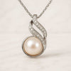 White Pearl Round Cut Lab Grown Diamond Pandate