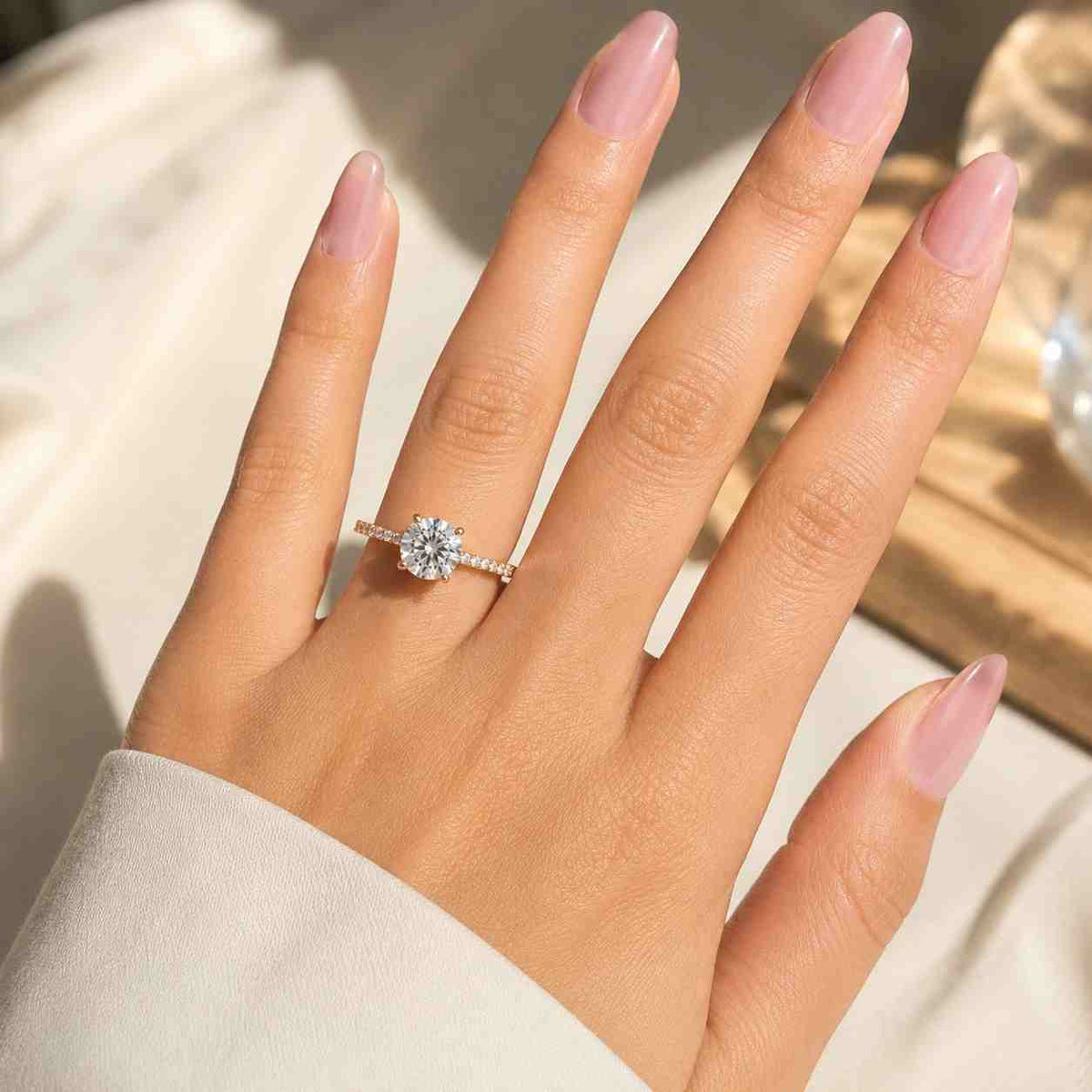 Pear Lab Grown Diamond Halo Ring 10K 14K 18K Solid Yellow Rose White Gold Pave Engagement Ring Platinum Sterling Silver Big Diamond Ring Her
