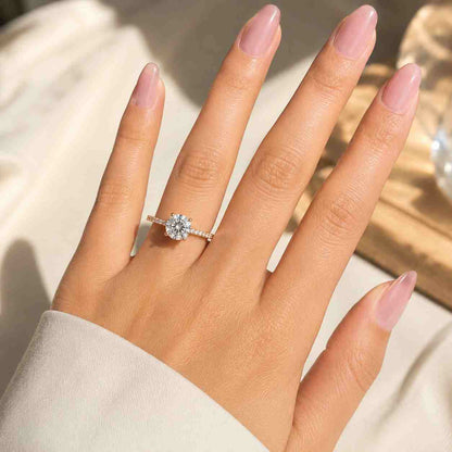 Pear Lab Grown Diamond Halo Ring 10K 14K 18K Solid Yellow Rose White Gold Pave Engagement Ring Platinum Sterling Silver Big Diamond Ring Her
