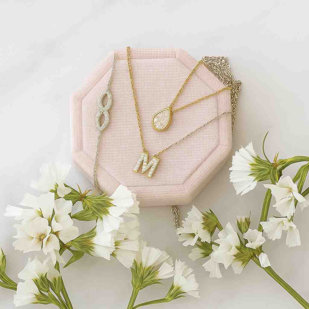 Pear Moissanite Diamond Pendant 14k Gold Pear Solitaire Pendant