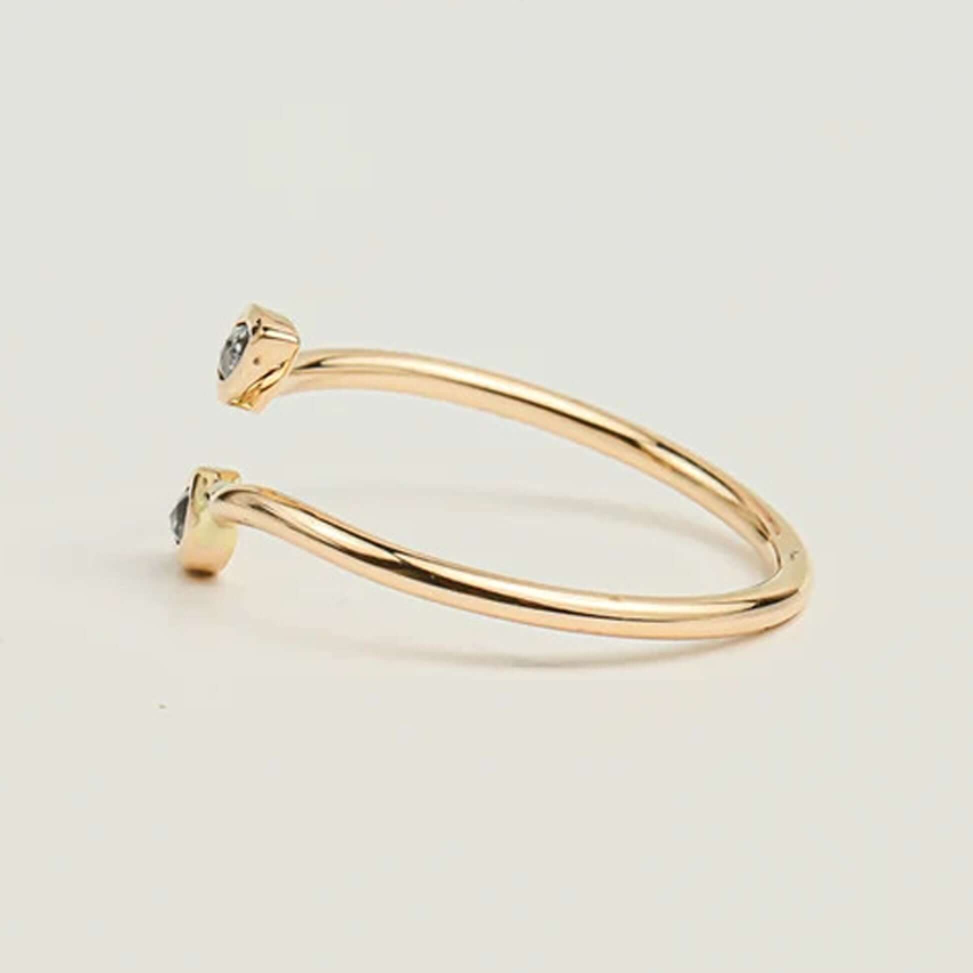 Pear Salt and Pepper Diamond Ring
