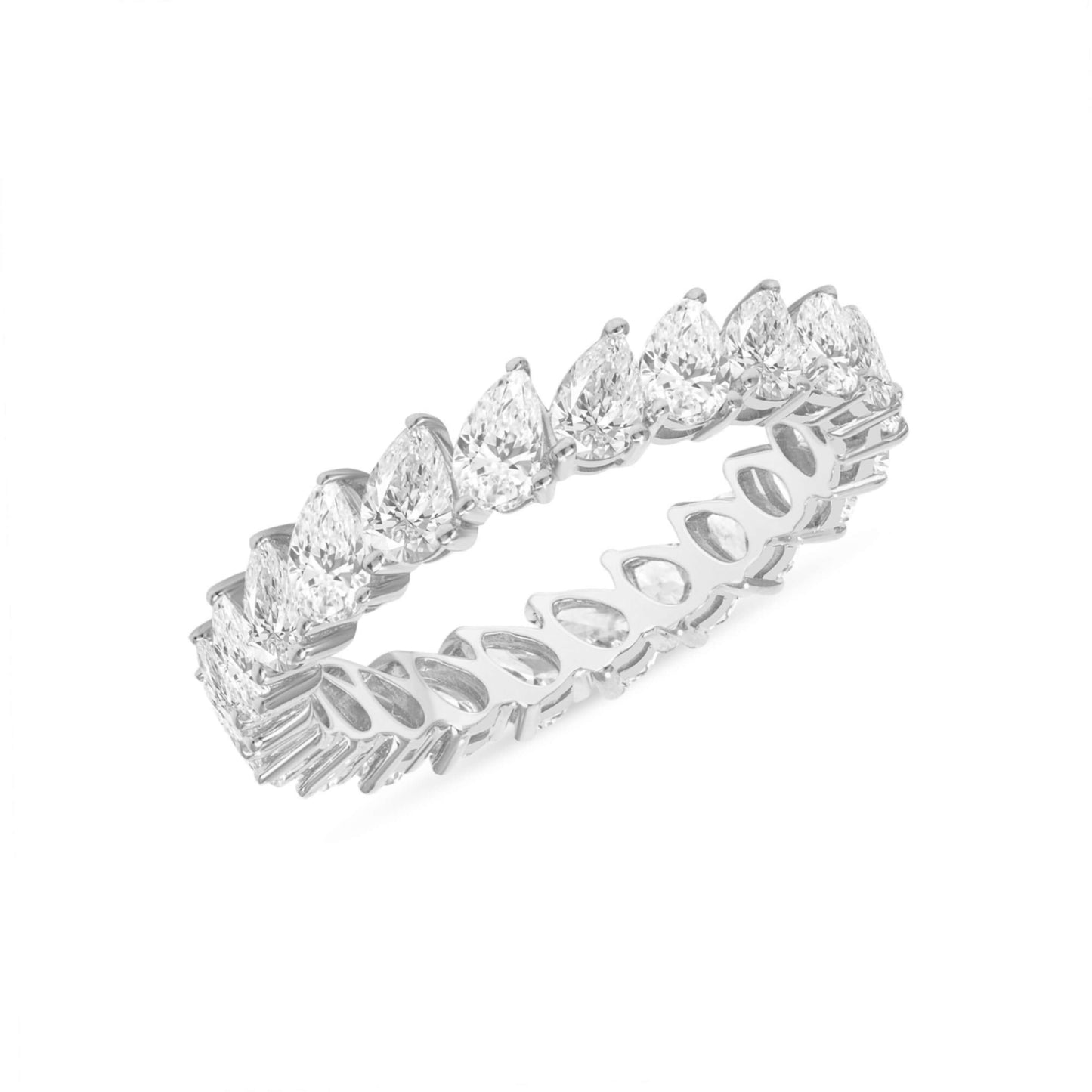 Pear Shape Diamond  Full Eternity Band For Her