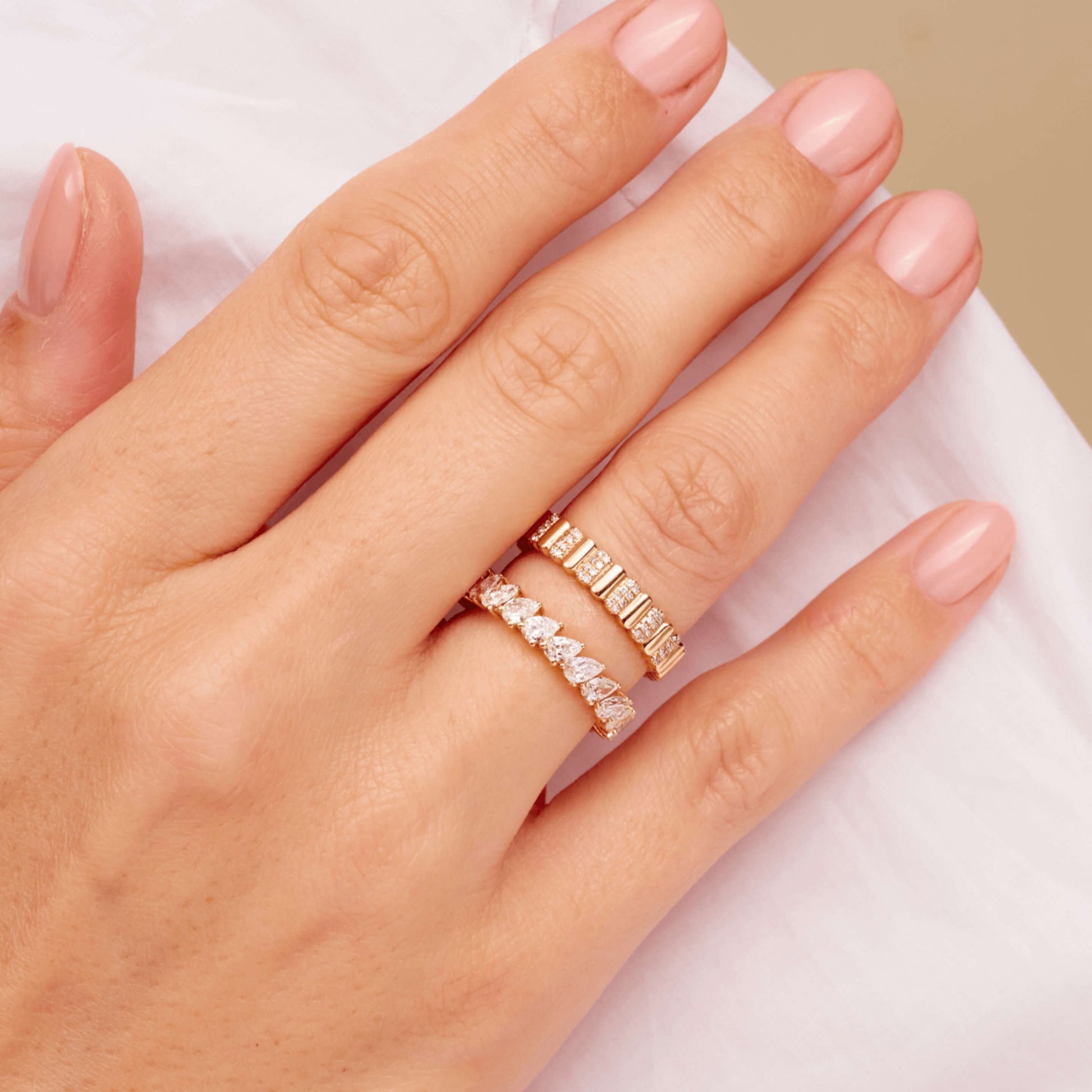 Pear Shape Diamond  Full Eternity Band For Mom