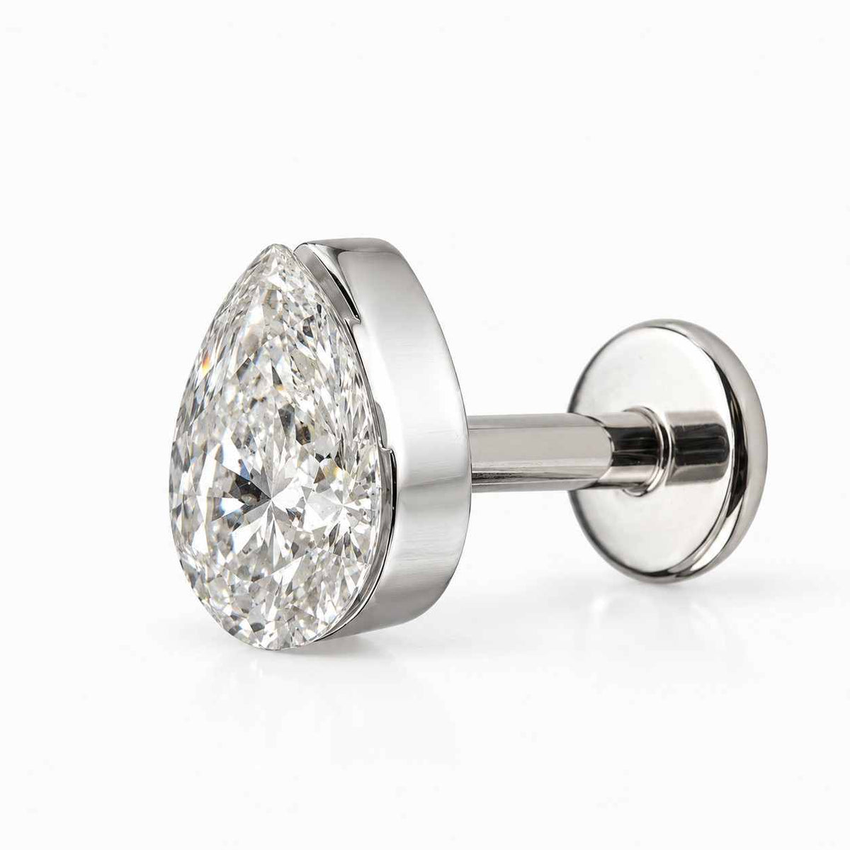Pear Shape Lab Grown Diamond Stud Earrings - 10K 14K 18K Gold Platinum & Silver | 0.50-10 Ctw | IGI Certified | Gift for Her
