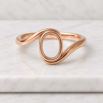 10K Gold Pear Shape Semi Mount Ring: Solitaire Prong Setting
