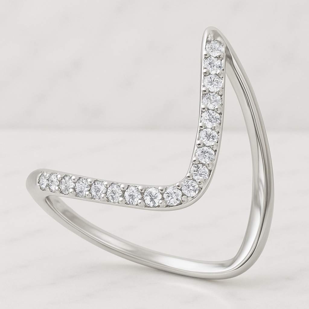  Pear Tiara Half Eternity Ring Gift for Her