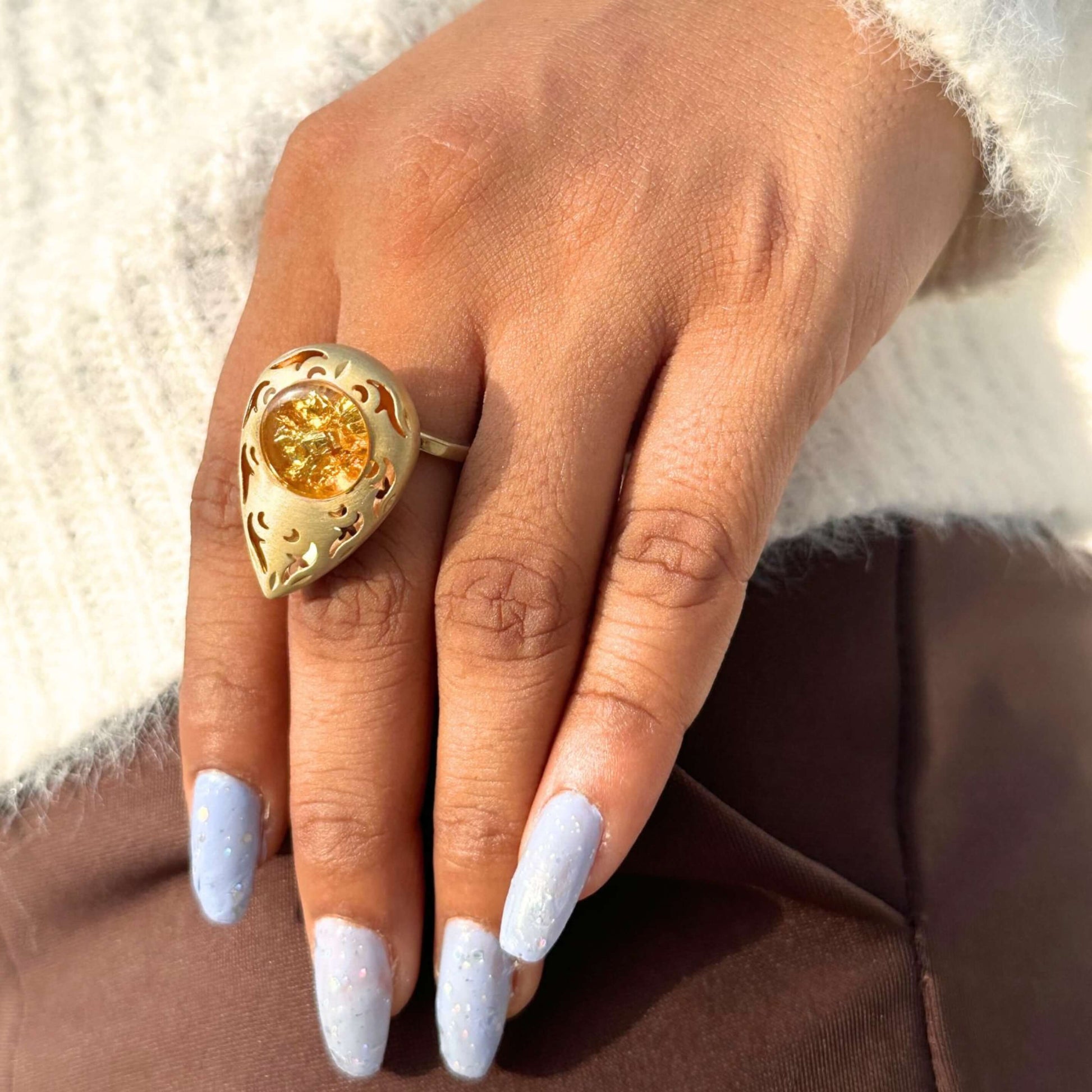 Pear Vintage Shape Ring 925 Sterling Silver Ring 