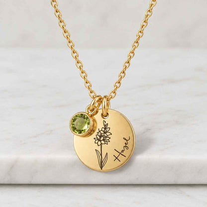 Peridot Necklace 14K Gold Vermeil, Pear Cut Peridot Birthstone Jewellery, Birthday gift for Her
