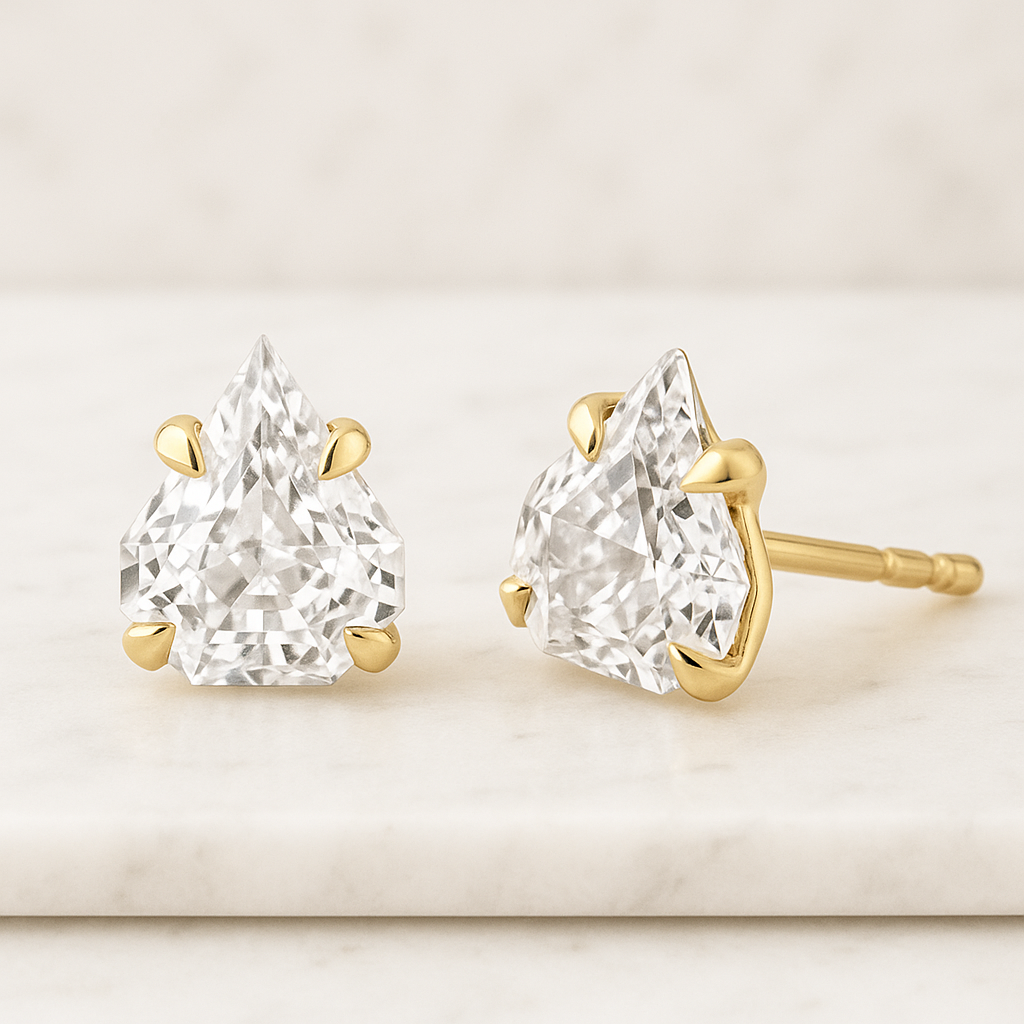 1ct Round Lab Grown Diamond 18K Yellow Gold Engagement Ring