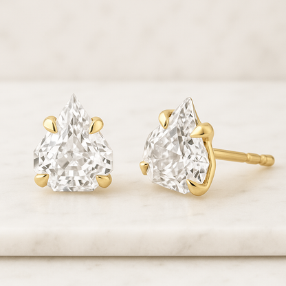 1ct Round Lab Grown Diamond 18K Yellow Gold Engagement Ring