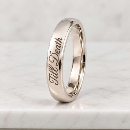 Personalized 18K Rose Gold Engraved Name Ring,Unisex Modern Stackable couple Ring,Minimalist Handmade Jewelry,Custom Name Gift for Him & Her
