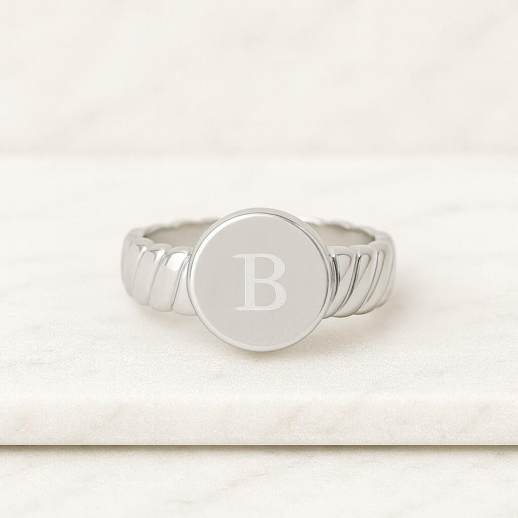 Personalized 18k Thin Band Ring Engraved 18k Solid Yellow Gold Ring 1.5mm Custom Gold Square Band Stackable Wedding Band Ring