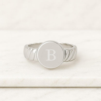 Personalized 18k Thin Band Ring Engraved 18k Solid Yellow Gold Ring 1.5mm Custom Gold Square Band Stackable Wedding Band Ring