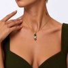 Multi Birthstone Heart Cut Pendant Necklace in Sterling Silver