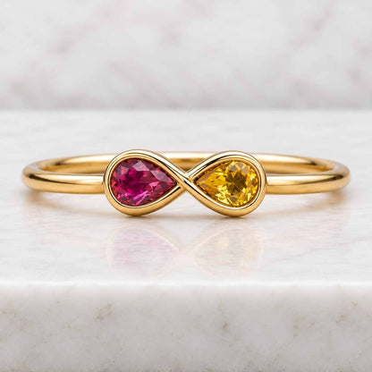 Personalized Birthstone Ring, Family Birthstone Jewelry, Custom Mother Ring, Birthday Gift for Mom
