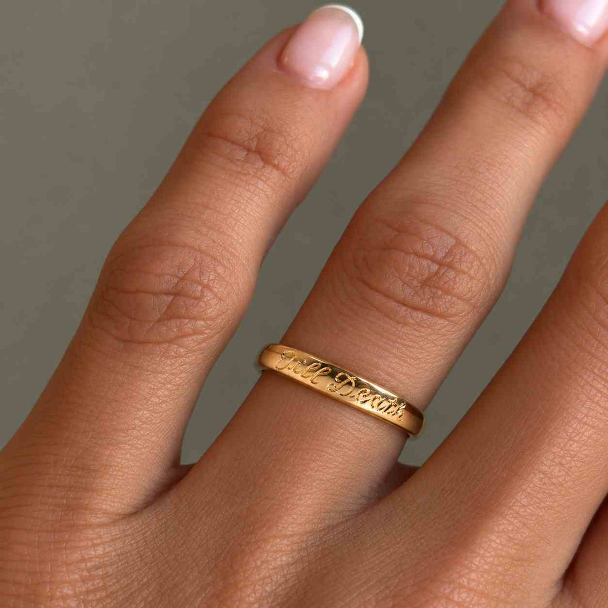 Personalized Thin Ring with Inside & Outside Engraving – Minimalist Band 925 Silver or Gold, Stacking Ring, statement ring, Gift for Her
