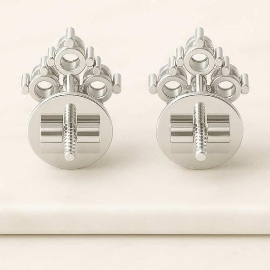 Pink Moissanite Flower Ring Pear Cut Lab Diamond Floral Engagement Floral Studs Lab Grown Pear Shaped Cluster Diamond Earrings Engage Bridal Stud Earrings 14k Wedding Earrings Gift for Her