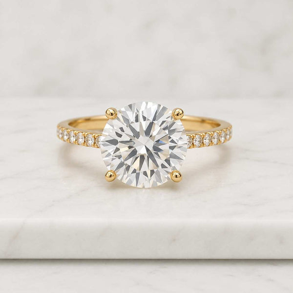 Pink Oval Lab Diamond Engagement Ring | 6 Prong 14K White Gold | Promise Ring.
