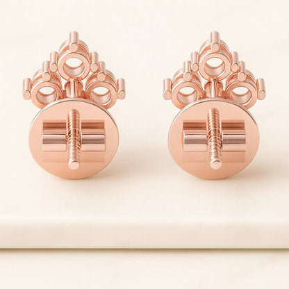 Pink Pear Cut Lab Diamond Dangle Drop Halo Earrings Round Cut Pear Shape Cluster Set Diamond Earrings 14K White Gold Earrings Gift For Her