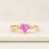 Best Heart Shaped Pink Diamond Gemstone Ring For Kids
