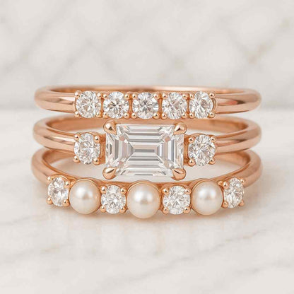 Pinky Signet Ring in Silver Unique Pinky Signet Ring in Lab Grown Diamond Silver For Men Wedding Mens Band Ring