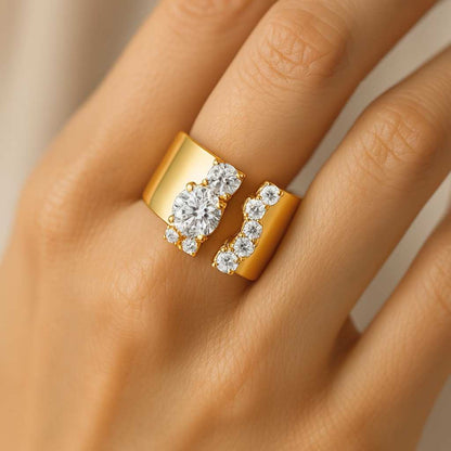 Plain Band Halo Style 0.5-2.0CT Oval Cut Lab Diamond Wedding Ring  Diamond Engagement Ring Yellow Gold Lab Grown Diamond Proposal Ring Gift
