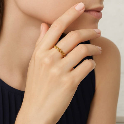 Plain Gold Matte Finish Wedding Ring