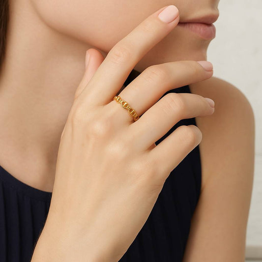 Plain Gold Matte Finish Wedding Ring