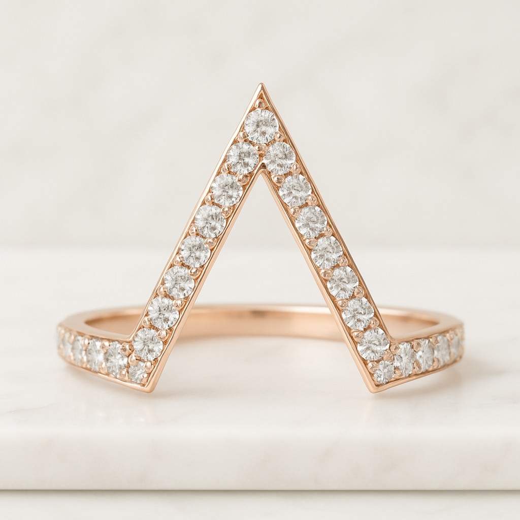 14k Yellow Gold Initial Letter V Stud Earrings Push Back Cubic Zirconia 925 Sterling Silver Women Round Earring