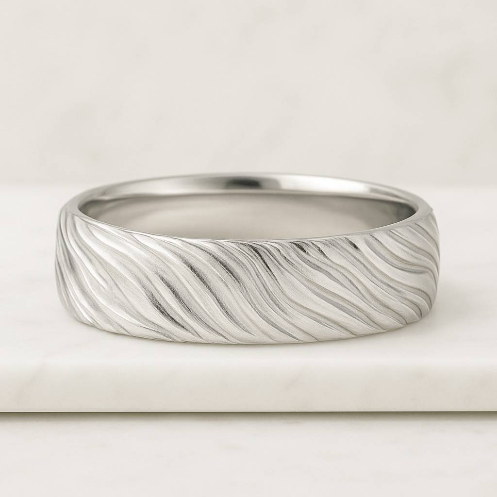 Polished Classic Wedding Rings with Free Engraved