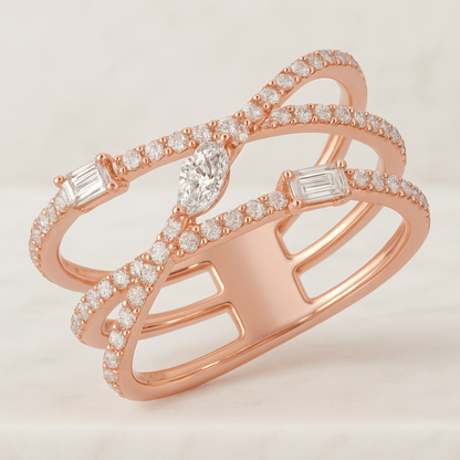 IGI Certified 2.5Ct Oval Lab Grown Diamond Engagement Ring Set