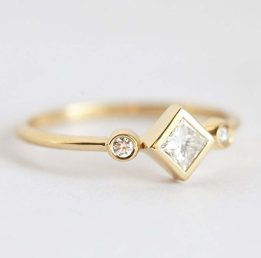 Prince Cut  Diamond Engagement Ring