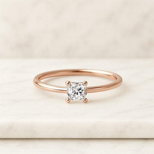 Princes Cut Lab Grown Diamond Engagement Ring