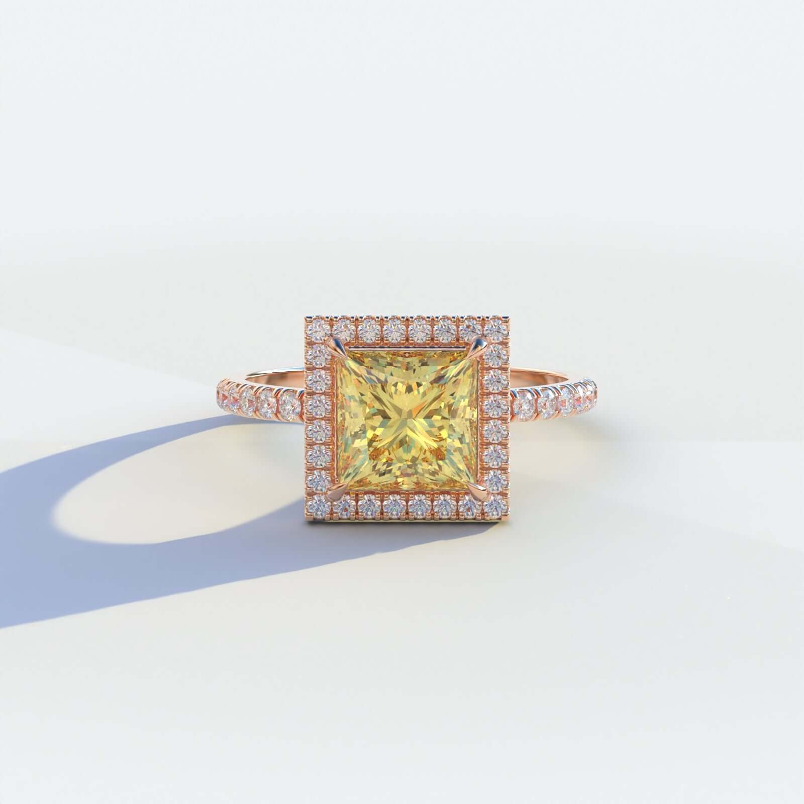 Princess Cut Lab Grown Engagement Ring