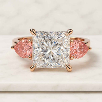 1.30 Carat D color VVS2 Clarity IGI Certified Three Stone Pear Shape Excellent Cut Lab Grown Diamond Engagement Ring 14k White Gold