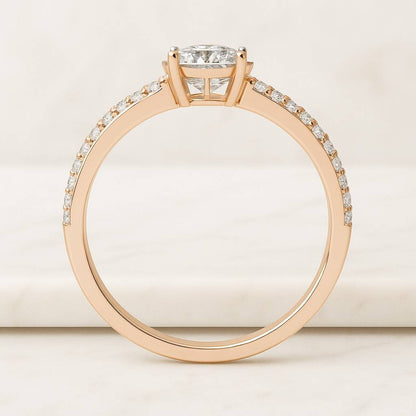 Princess Cut CVD Diamond Bridal Ring Gift For Her